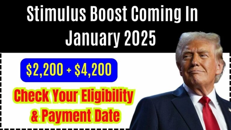 In January 2025, a $2,200 + $4,200 stimulus boost will be available. These are the only ones who will receive it. Verify your eligibility and payment date.