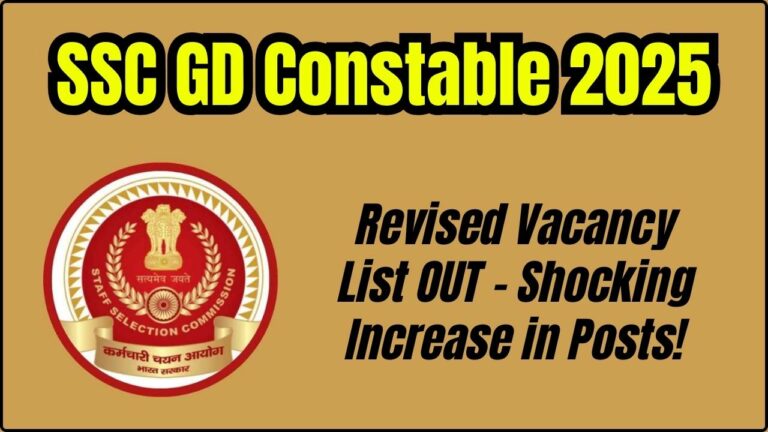 SSC GD Constable 2025: Vacancy List Revised – Massive Increase to 53,690 Posts!