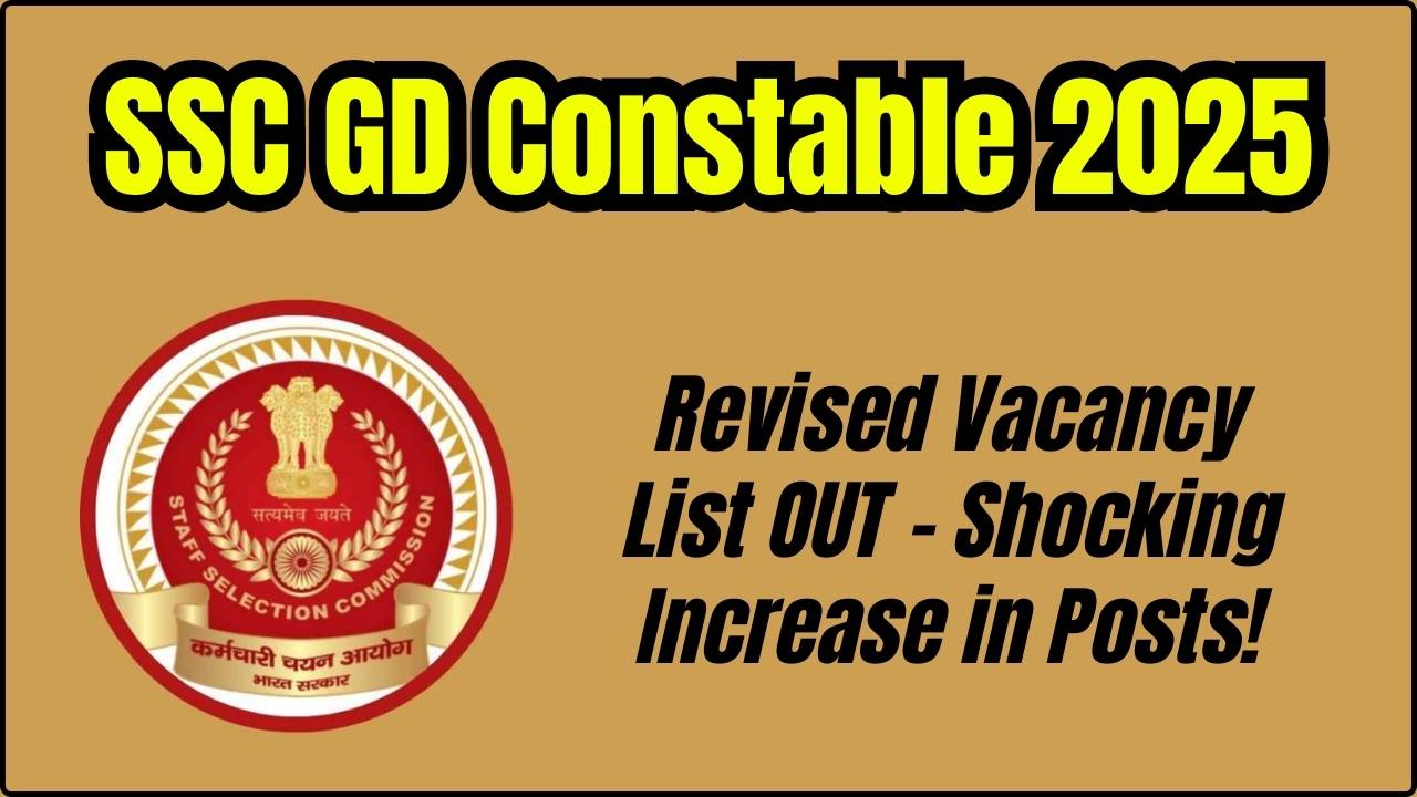 SSC GD Constable 2025: Vacancy List Revised – Massive Increase to 53,690 Posts!